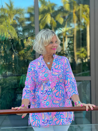 CAROLINA PAISLEY TUNIC LULU-B