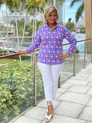 PINK STARFISH BEACH ZIPPER - Cathys Place