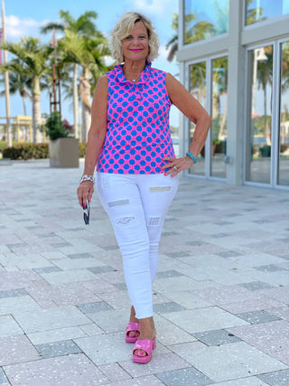 PINK SPADE SHORT SLEEVE TOP - Cathys Place