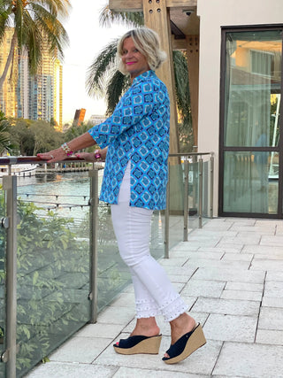 BAHAMA BLUE TUNIC LULU-B