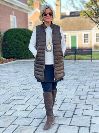 LULU-B OLIVE PUFFER VEST LULU-B