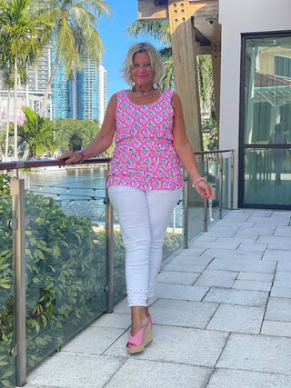 PALM TREE SIESTA CHA CHA TANK LULU-B