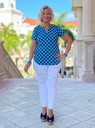 SEASIDE BLUE SHORT SLEEVE LULU-B