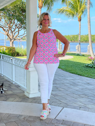 PALM TREE SIESTA HALTER TOP LULU-B