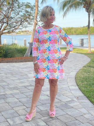 PALM BEACH GARDEN SLEEVE DRESS - Cathys Place
