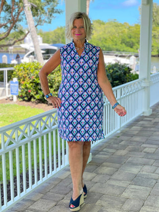 PINEAPPLE VACA COLLAR DRESS LULU-B