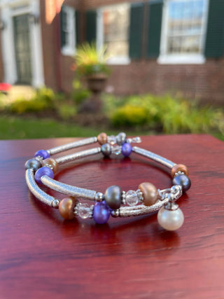 FRESH WATER PEARL LILAC BRACELET WRAP - Cathys Place