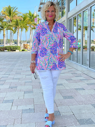 PINK PINEAPPLE TUNIC - Cathys Place
