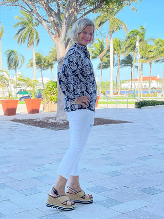 NAUTICAL LANE ZIPPER TOP - Cathys Place