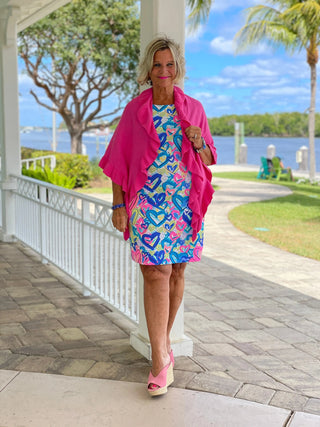 SECRET LOVE HEARTS SHIFT DRESS LULU-B