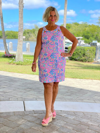 CAROLINA PAISLEY HALTER DRESS LULU-B