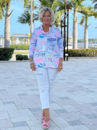 POST CARDS OFLOVE 3/25 RUFFLE TOP - Cathys Place