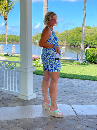 AQUA DIAMONDS BLUE CHA CHA SKORT LULU-B