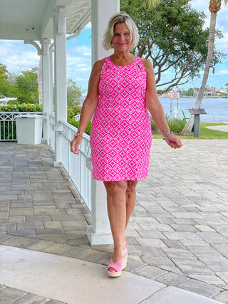 PINK DIAMONDS HALTER DRESS LULU-B