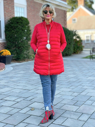 LULU-B RED PUFFER VEST LULU-B