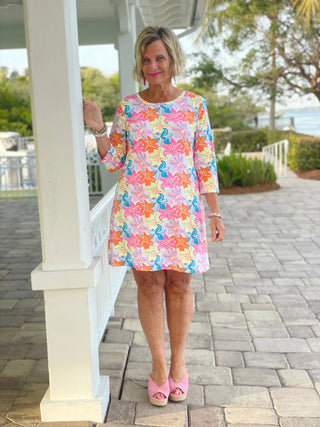 PALM BEACH GARDEN SLEEVE DRESS - Cathys Place