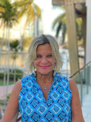 BAHAMA BLUE SLEEVELESS ZIPPER LULU-B