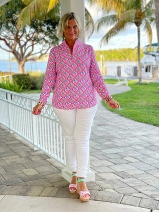 PALM TREE SIESTA HALF ZIPPER LULU-B