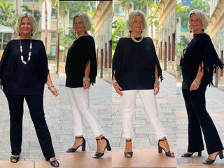 BLACK FRINGE TOP Cathys Place