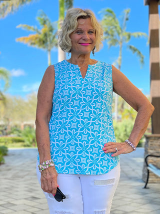OCEAN MILE SLEEVELESS V NECK - Cathys Place