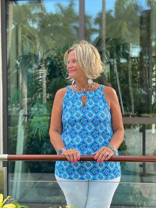 BAHAMA BLUE KEYHOLE TOP LULU-B