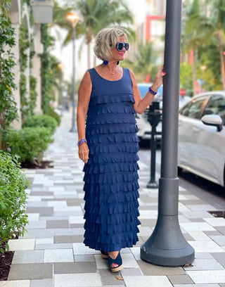 MIAMI NIGHTS NAVY CHA CHA DRESS