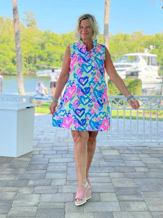 SECRET LOVE HEARTS RUFFLE DRESS LULU-B