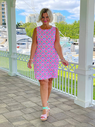 PALM TREE SIESTA SHIFT DRESS LULU-B