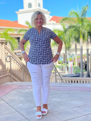 NAVY DAYS SHORT SLEEVE - Cathys Place