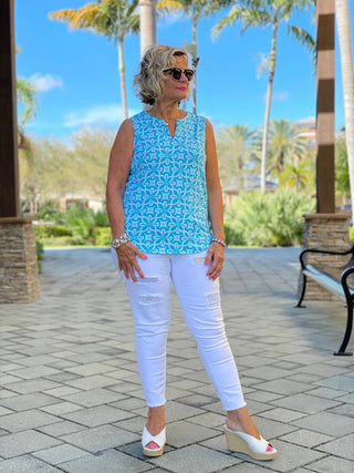 OCEAN MILE SLEEVELESS V NECK - Cathys Place