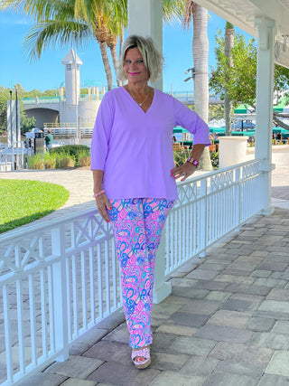 CAROLINA PAISLEY PALAZZO LULU-B