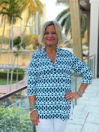 MELINA BLUE TUNIC - Cathys Place