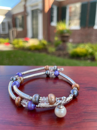 FRESH WATER PEARL LILAC BRACELET WRAP - Cathys Place