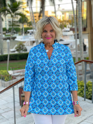 BAHAMA BLUE TUNIC LULU-B