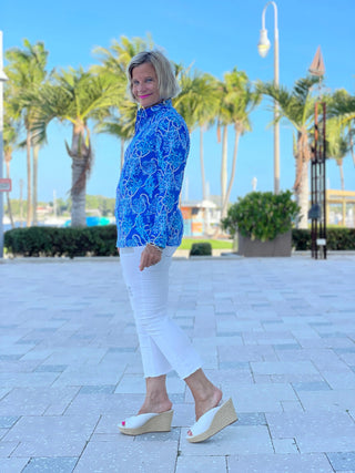 AQUA LANE ZIPPER TOP - Cathys Place