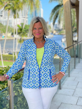 AQUA DIAMONDS FULL ZIPPER LULU-B