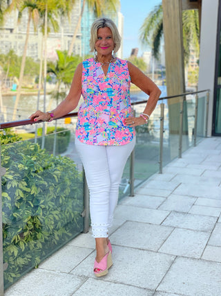 PICKLEBALL SLEEVELESS V NECK LULU-B