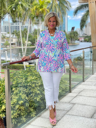 PINK PALM TREE BEACH TUNIC - Cathys Place