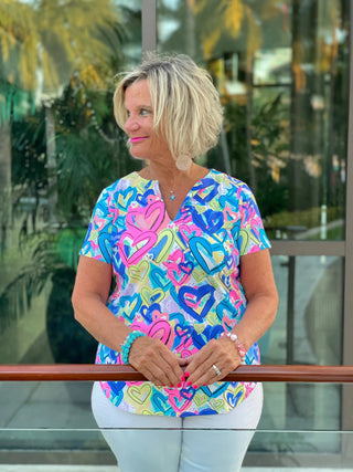 SECRET LOVE HEARTS SHORT SLEEVE LULU-B