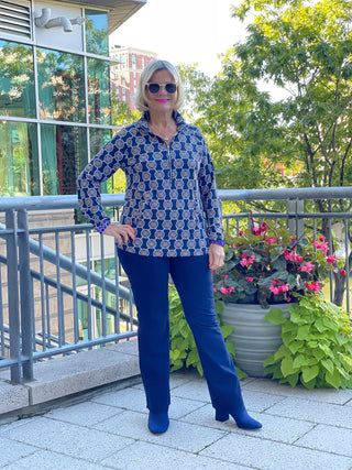 NAVY MEDALLION KANGAROO POCKET - Cathys Place