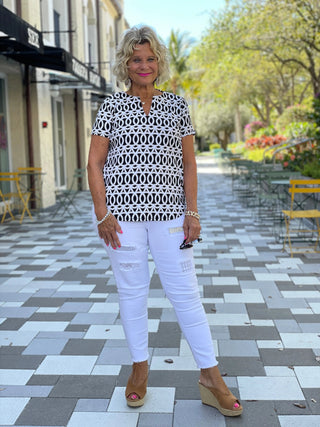 SANDBAR SHORT SLEEVE TOP - Cathys Place