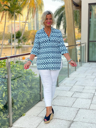 MELINA BLUE TUNIC - Cathys Place