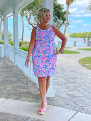 CAROLINA PAISLEY HALTER DRESS LULU-B