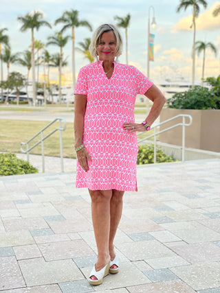 CANDY PINK SHORT SLEEVE DRESS LULU-B