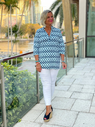 MELINA BLUE TUNIC - Cathys Place