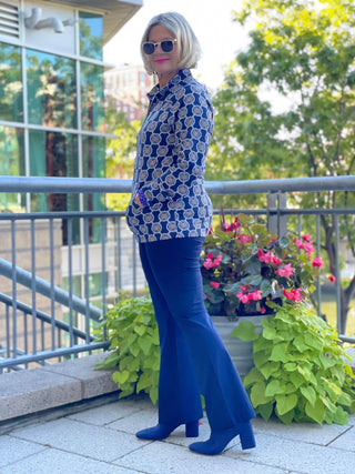 NAVY MEDALLION KANGAROO POCKET - Cathys Place