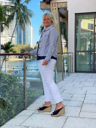 KEY WEST NAVY SEERSUCKER JACKET LULU-B
