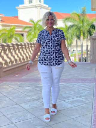 NAVY DAYS SHORT SLEEVE - Cathys Place