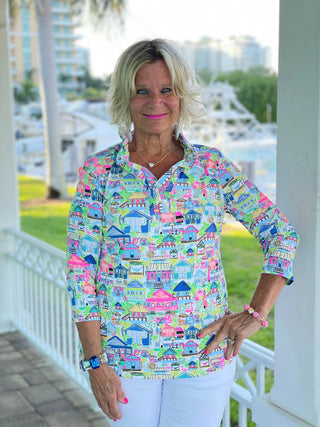 TIKI ESCAPE RUFFLE TOP LULU-B