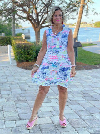 POST CARDS OF LOVE RUFFLE DRESS - Cathys Place